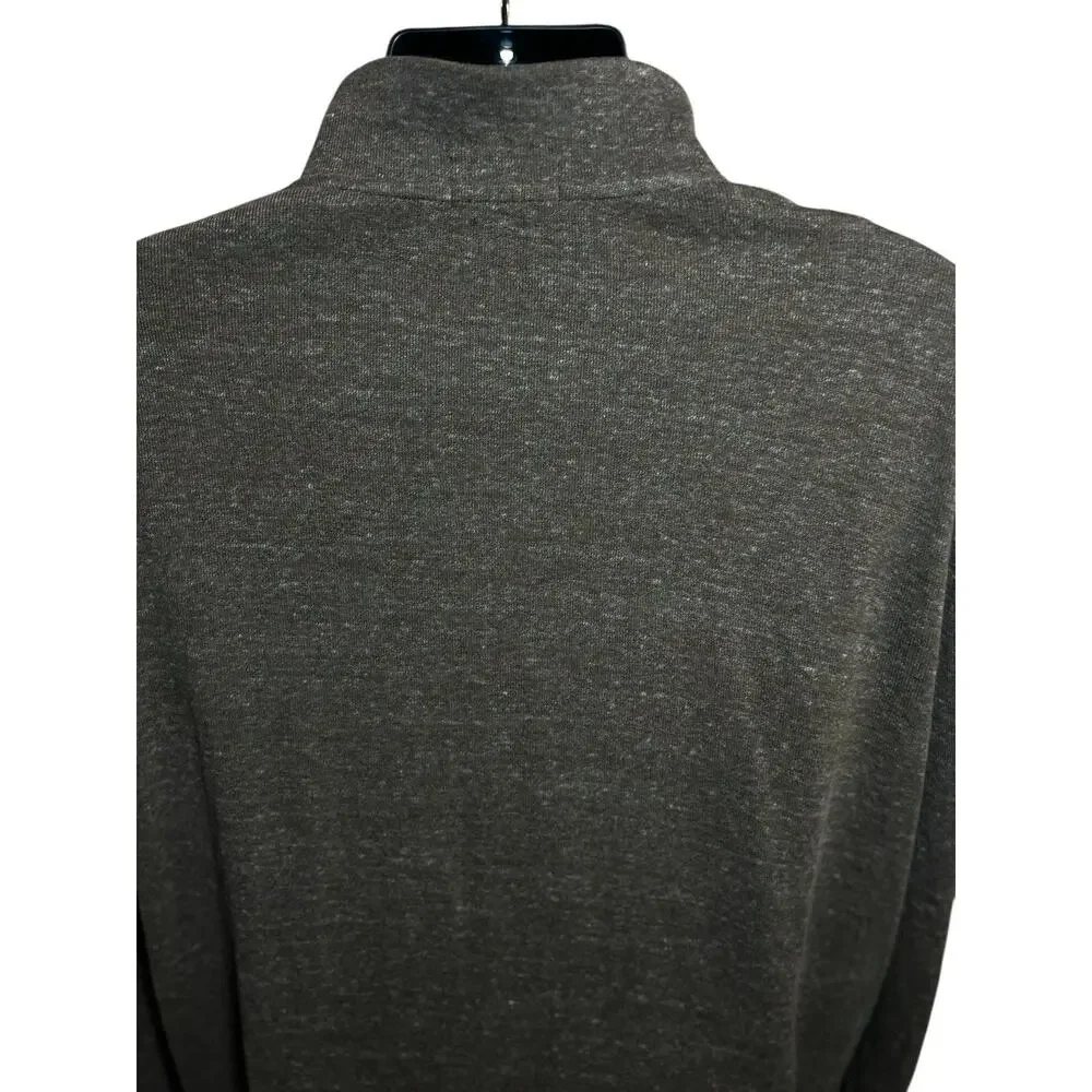Polo Ralph‎ Lauren Sweater XL TG Brown Heather 1/4 Zip Estate Rib Pullover